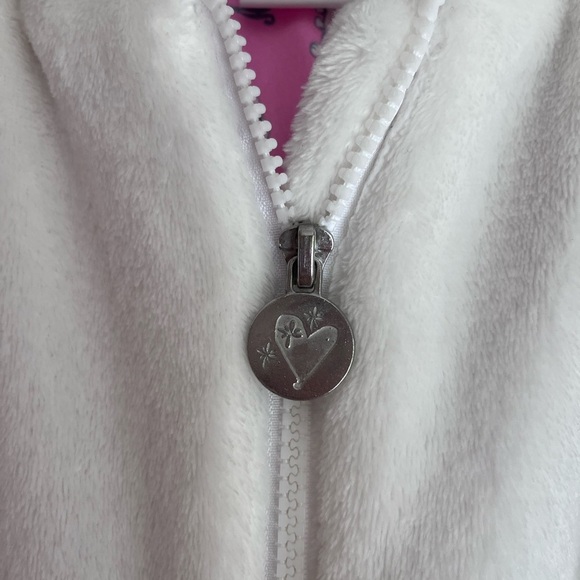 Disney Pink & White Faux Fur Hooded Coat SZ 3T Aristocats Cozy Valentines - Picture 4 of 12